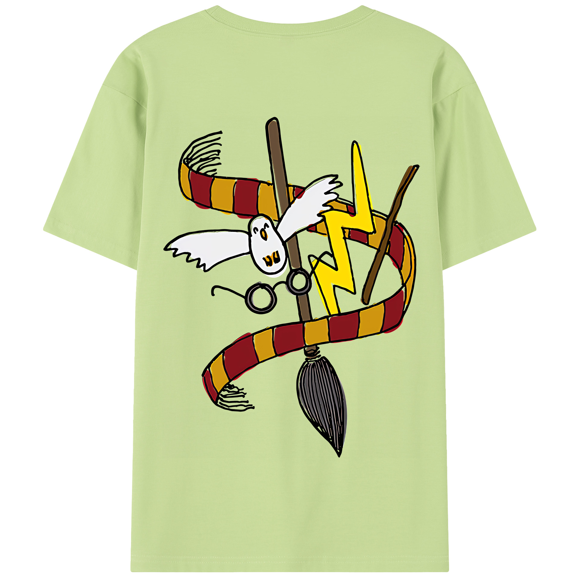 （画像用） Harry Potter ハリー・ポッターシリーズ 綿100％半袖Tシャツ（背面プリント）